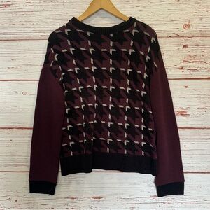 NWT Ferrante Burgundy Sweater Sz 42 Sz 6